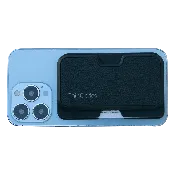Black Magnetic Faux Leather Pod Wallet Case