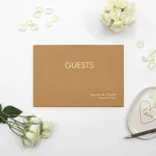 The Classic Guestbook | Antique Gold Silk