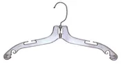 17 in Heavy Duty Clear Clothes Hanger. 100 Hangers/Package.