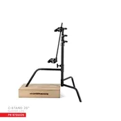 20" C-Stand w/Sliding Leg, Includes Grip Head & Arm, Black - B756020