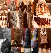 24. Amenemhat III Statues, Kemet Artifacts, Amenemhat & T-shirt.