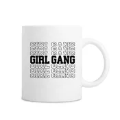 Athletic Style Girl Gang Mug - White
