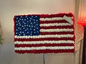 AMERICAN FLAG IN FLOWERS FROM ROMA FLORIST