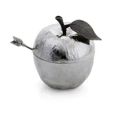 Apple Honey Pot w/ Spoon Nickelplate by Michael Aram