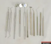 Vintage S.S.W. Samuel White Stainless Dentist Tools Specialty Pick Scrape Mirror