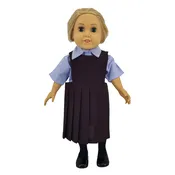 18" Doll Uniform - Dark Maroon Poly Jumper with Shirt