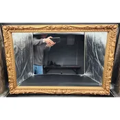 Bassett Ornate Gold Leaf Wall Mirror 35.75x23.75 Vintage Style Frame