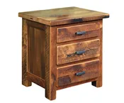 Farmhouse 3 Drawer Nightstand | The Wood Carte