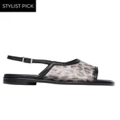 Carmen Slingback Sandal in Leopard Mesh