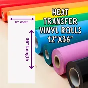 Heat Transfer Vinyl Rolls 12″x36″