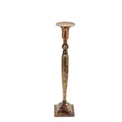 13″ Sleek Bronze Pillar Candle Holder