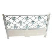 Coastal Blue and White Headboard with Sea Shells