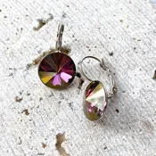 Amethyst Swarovski earrings boutique bridal jewelry salon