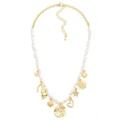 Pearl Beaded Charm Necklace