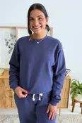 100% Cotton Cropped Crewneck Sweatshirt