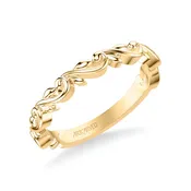 Artcarved Bridal Band No Stones Classic Lyric Anniversary Ring 14K Yellow Gold