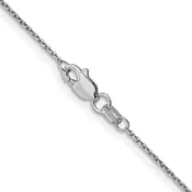 10k White Gold Diamond-Cut Cable Chain