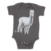 Alpaca Baby Bodysuit - Eco-Friendly, Hand-Drawn, 3-18 Months