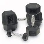 Body Solid Rubber Coated Hex Dumbbell Set - 5-100 lbs.