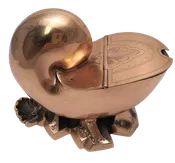 Antique Shell-Form Gilded Silverplate Spoon Warmer