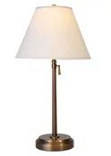 Alexis Cordless Table Lamp - Dark Antique Brass with Beige Empire Shade
