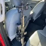 Double Head Rest Vehicle Gun Rack with 2 Gungrabbers 2 Butts - The Gun Grabber