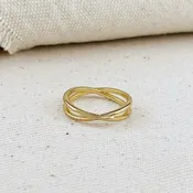 18k Gold Filled X Ring: 1011907 9