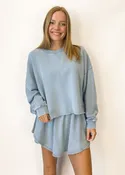 Audrey Knit Denim Sweatshirt