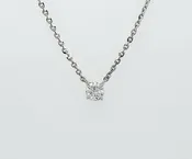 14k White Gold 0.26 Carat Pendant