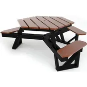 Frog Furnishings Hex ADA 6-Foot Diameter Outdoor Picnic Table