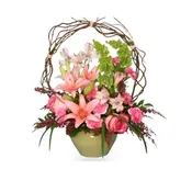 Trellis Flower Garden Sympathy Arrangement