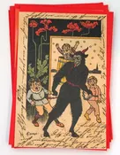 Krampus Card 002 (Decorated with Flowers)