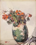 “Fleurs, St. Tropez, 1940” Oil on Board by Leon Dabo, NA(1864-1960) SOLD