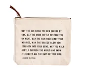 May the Sun (Apache Blessing) Canvas Zip Bag — Modern Vintage