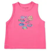 Women's Watercolor Tropical Fish Crusher Boxy Tank