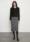 Cashmere Shrunken Cardigan | Black