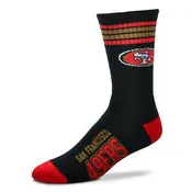 4 STRIPE DEUCE SOCK - 49ERS