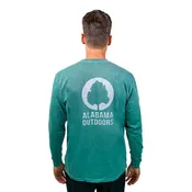 Alabama Outdoors Comfort Colors Initial Coin Non Pocket Long Sleeve T-Shirt