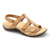 Womens Vionic Amber Adjustable Sandal in Gold Cork