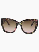 Square Cateye Sunglasses, Amethyst Tortoise Shell