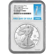 2025-S Silver Eagle – 250th Anniversary U.S. Marine Corp Privy | First Day of Issue | NGC PF70 Ultra Cameo | San Francisco Mint