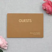 The Classic Guestbook | Antique Gold Silk