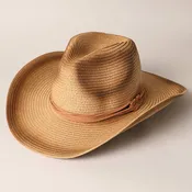 Straw Panama Fedora Sun Hat with Adjustable String