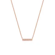 0.06 ctw Diamond Bar Necklace
