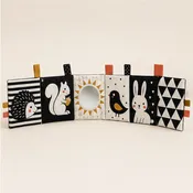High-Contrast Tummy Time Cloth Book