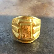 22K GOLD BYZANTINE SUN RING