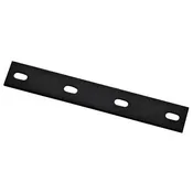 10 in. x 1-1/2 in. x 1/8 in. Black Mending Plate