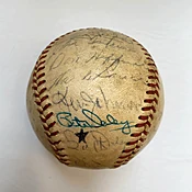 1960 Kansas City Athletics Team Baseball Signed by Don Larsen, Hank Bauer, Dick Williams and others — The Bullpen Sports Collectibles