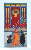 Caroling Dogs Christmas Rug