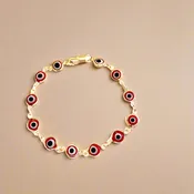 Gold Red Eye Classic Lucky Eye Bracelet